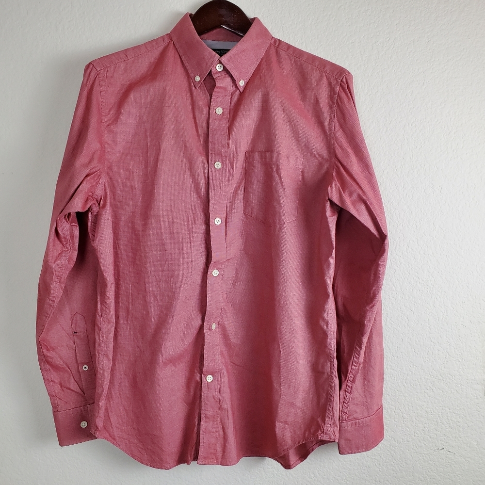 Banana Republic Red Button Down Shirt Medium